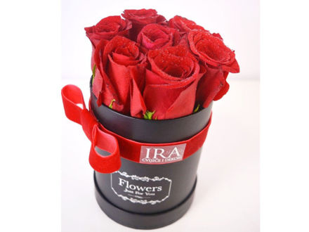Flower box S - crvene ruže 02