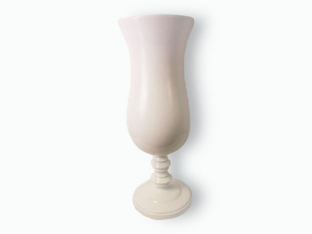 Slika Vaza dekorativna 33x33x90cm-fiber glass, sjaj bijela