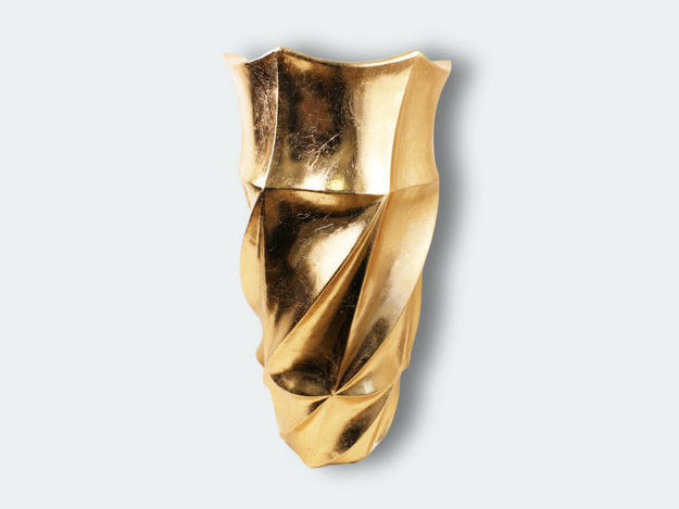 Slika Vaza dekorativna 35.5x35.5x70cm-fiber glass, sjaj zlatna