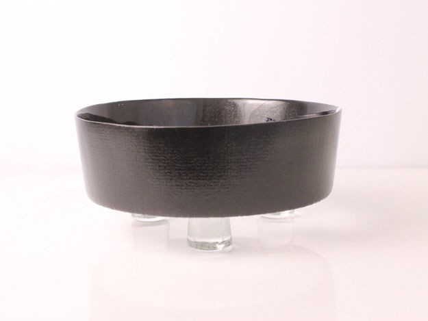 Slika Zdjela dekorativna staklo 20cm-transparent/crna