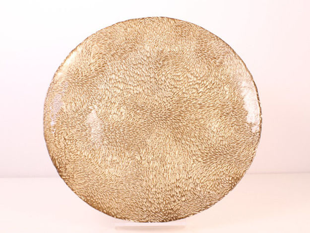 Slika Tanjur dekorativni s uzorkom staklo 32cm-smeđi