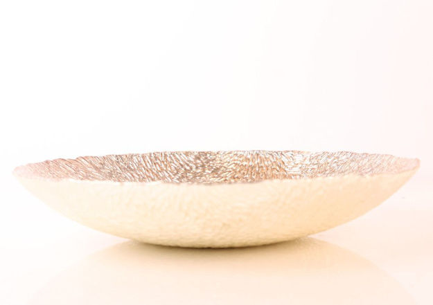 Slika Zdjela dekorativna s uzorkom staklo 21cm-svj.smeđa