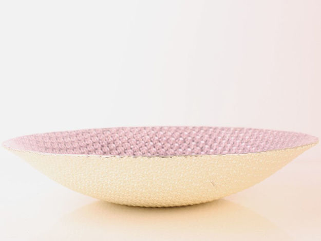 Slika Zdjela dekorativna s uzorkom staklo 30cm-ljubičasta