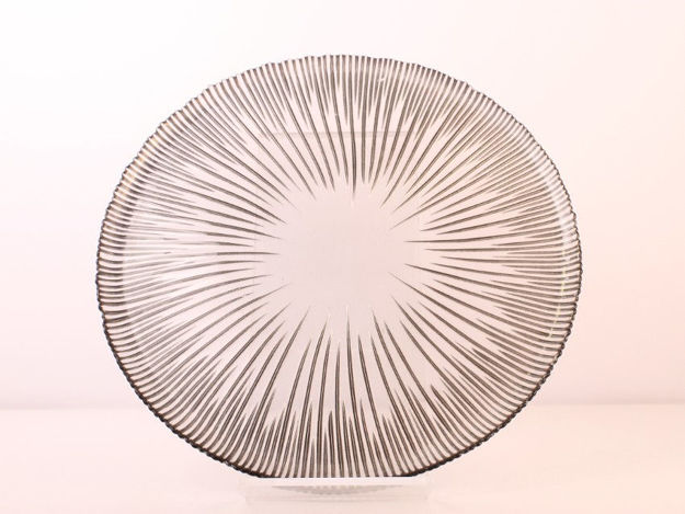 Slika Tanjur dekorativni s uzorkom staklo 28cm-transparent/srebrni