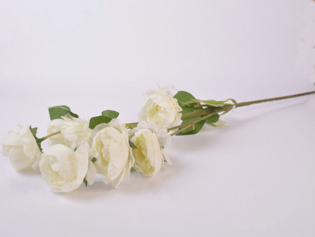 Slika Grana peonije 37cm, 7 cvijetova, bijela