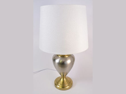 Slika Lampa 53.5cm. zlatno-siva sa bijelim sjenilom