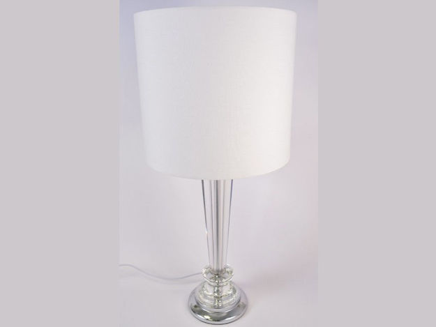 Slika Lampa 56cm. srebrna sa bijelim sjenilom