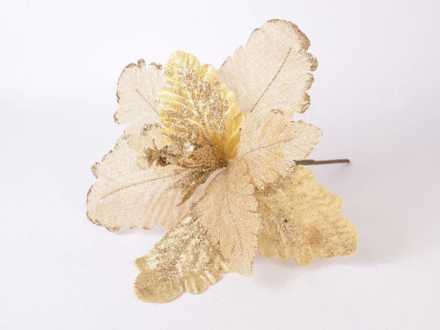 Slika Poisentia pik 26 cm, pliš, krem/smeđa s zlatnim detaljem