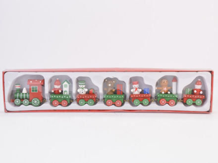 Slika Božićni vlak dekor 34x4.5x2.5cm. mdf - mix boje