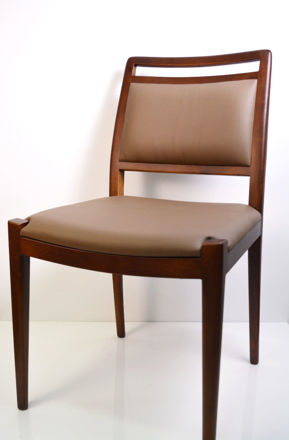 Slika Stolica drvo/koža 55x56x87 cm
