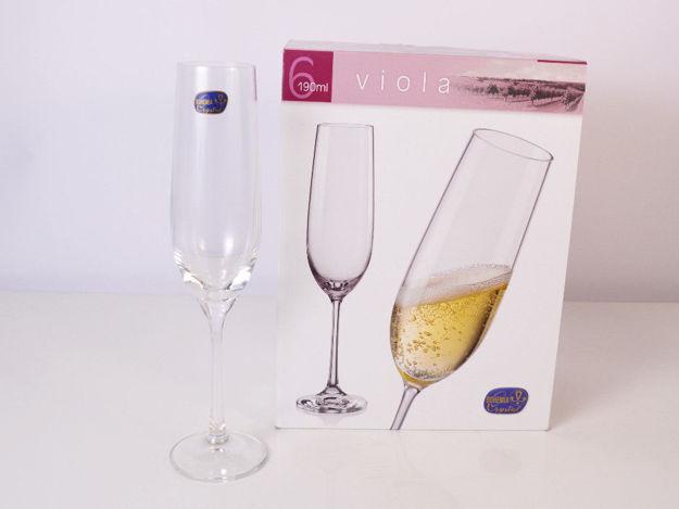 Slika Čaše za šampanjac S/6 kristalin 190 mL
