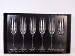 Slika Čaše za šampanjac sa Swarovskim kristalima S/6 staklo 210 ml