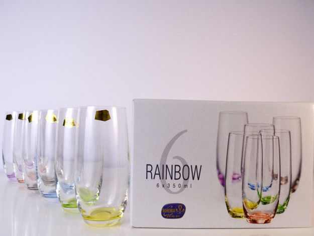 Slika Čaše kristalin 350 ml Rainbow S/6