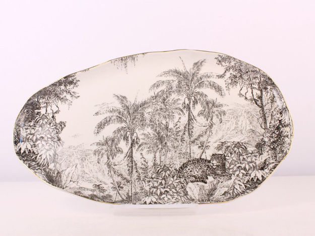 Slika Tanjur za serviranje porculan 36 cm x 21.5 cm - Rain Forest