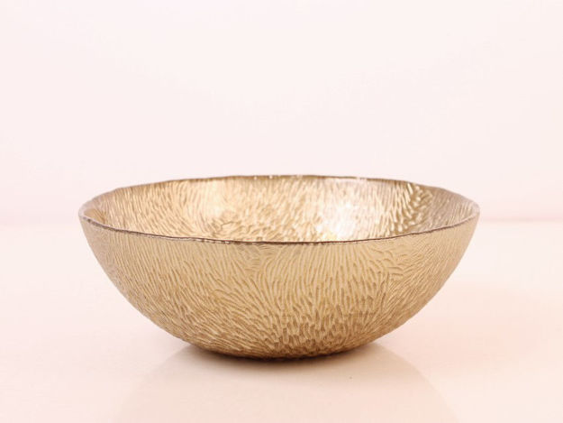 Slika Zdjela dekorativna s uzorkom staklo 15cm-smeđa