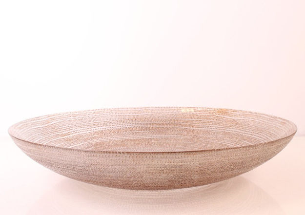 Slika Zdjela dekorativna s uzorkom staklo 40cm-brončana