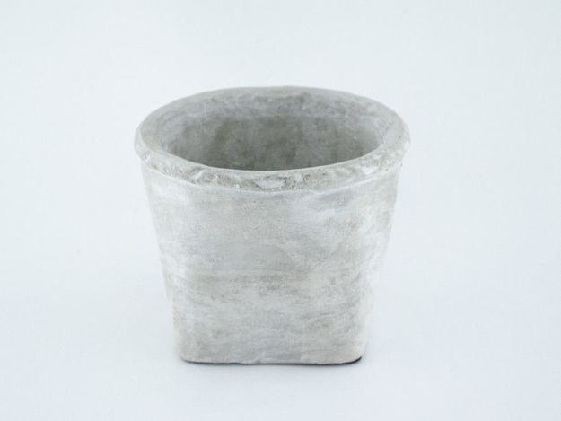 Slika Cement posuda okrugla D13XH13CM četvrtasto