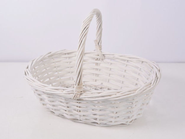 Slika Košara oval 34x24/h10cm. - bijela