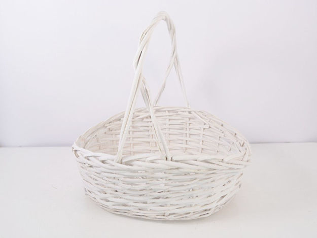 Slika Košara oval 38x24/h15/h12cm. - bijela