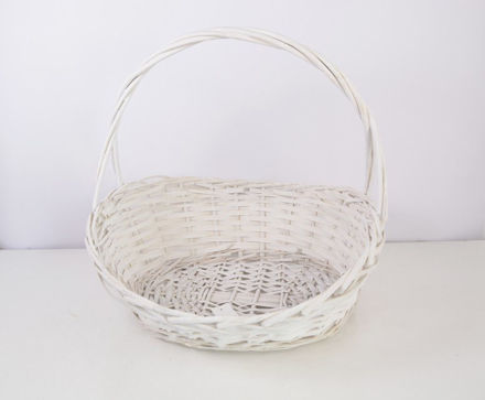 Slika Košara oval 44x41/h17/h13cm. - bijela