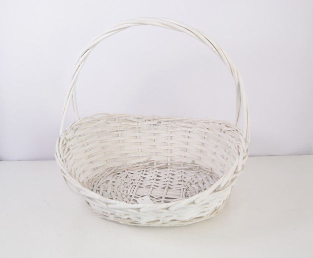 Slika Košara oval 44x41/h17/h13cm. - bijela