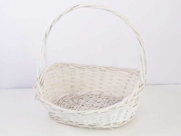 Slika Košara oval 40x36/h15/h10cm. - bijela