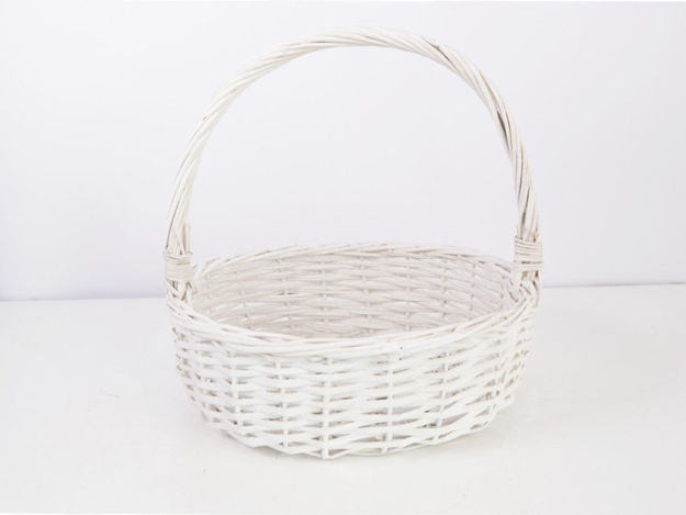 Slika Košara oval 37x27/h13cm. - bijela