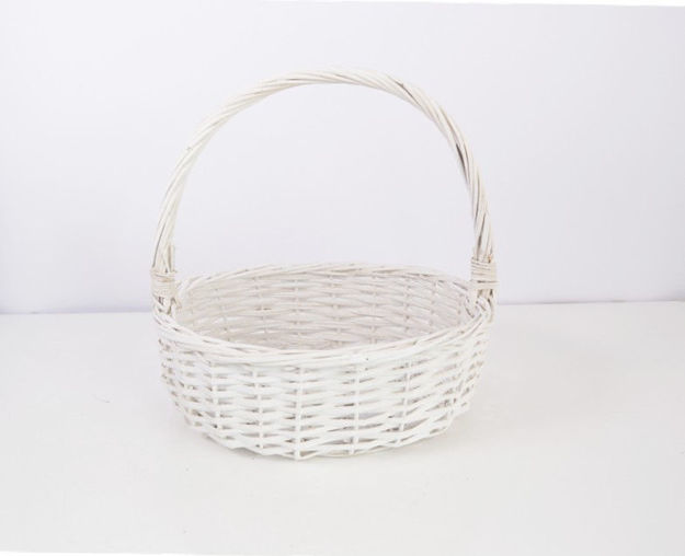 Slika Košara oval 31x22/h11cm. - bijela