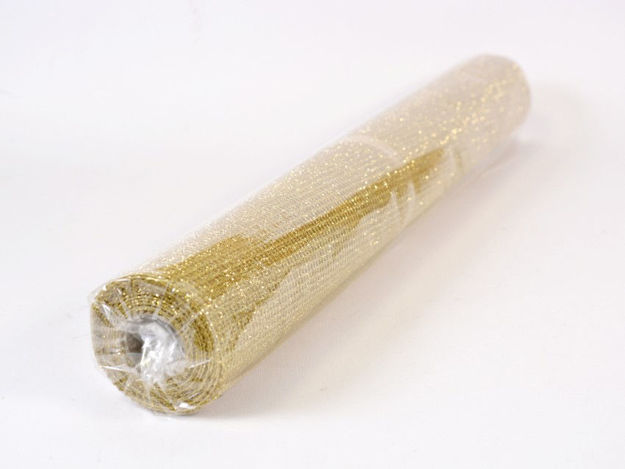 Slika Rola mreža glitter 48 cm x 5 m - zlatna