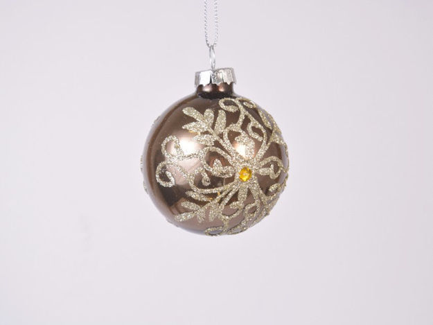 Slika Staklene kuglice ornament gliter 6 cm S/6 kom