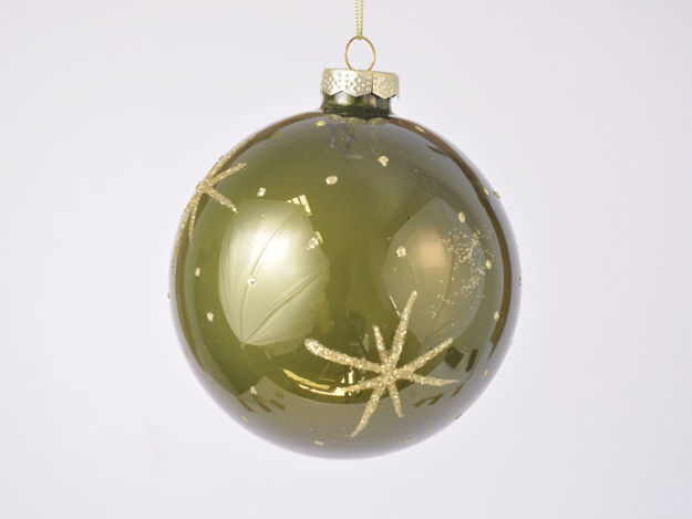 Slika Staklene kuglice gliter ornament 10 cm S/2 kom