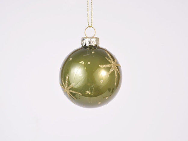 Slika Staklene kuglice gliter ornament 6 cm S/6 kom