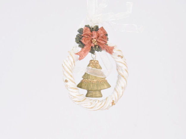 Slika Ukras za bor božićno drvce, 7*9*1cm, polyresin