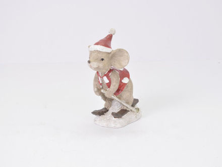 Slika Božićna dekoracija miš, 5.5*8*10cm, polyresin