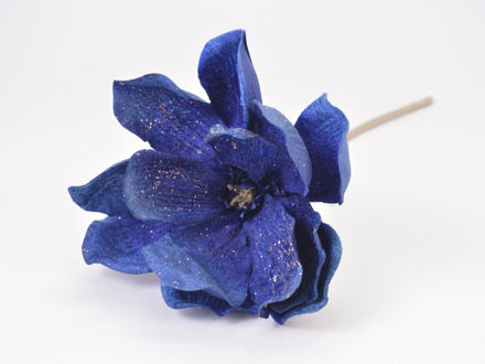 Slika Magnolija pik 35 cm; gliter; plava