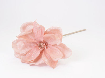 Slika Magnolija pik 35 cm; gliter; roza