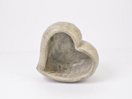 Slika Cement posuda srce 15x14x7 cm