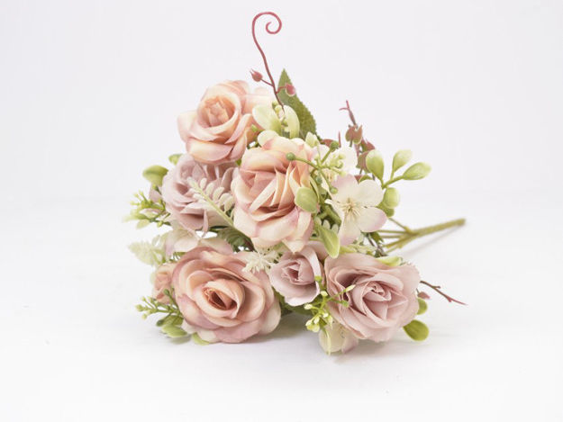 Slika Buket ruža 33 cm; roza/lila