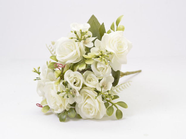Slika Buket ruža 33 cm; bijela