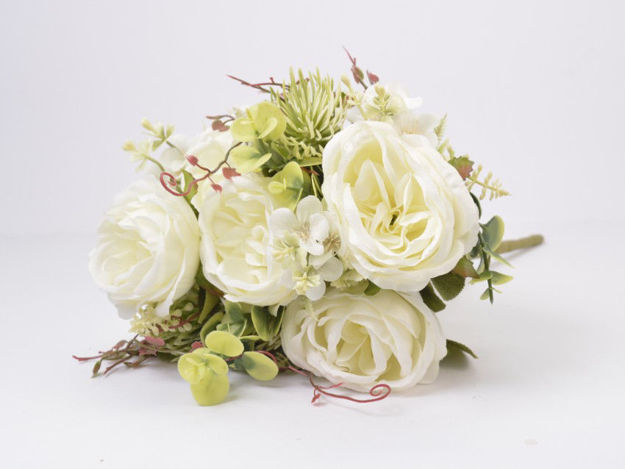 Slika Buket ruža mix 43 cm; bijela
