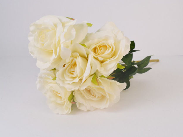 Slika Buket ruža 40 cm; bijela