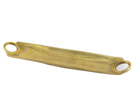 Slika Pladanj metalni s ručkama 48x10cm h5cm zlatna