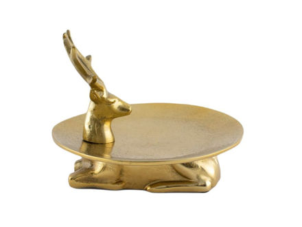 Slika Zdjela za voće metalna "jelen" h7/18 d22,5cm zlatna