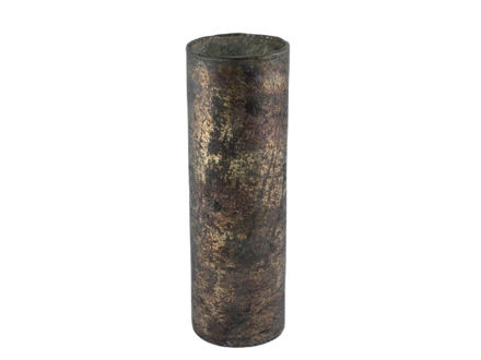Slika Staklo vaza cilindar h31 d10cm šampanj s preljevom boja