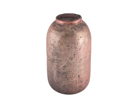 Slika Staklo vaza h20 d11cm o5,5cm srebrna/roza