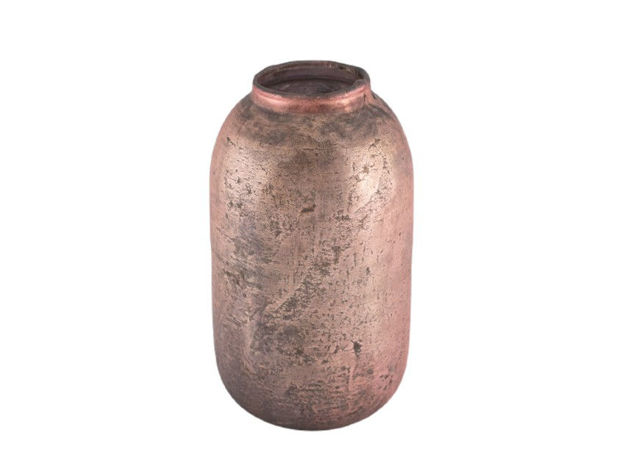 Slika Staklo vaza h20 d11cm o5,5cm srebrna/roza