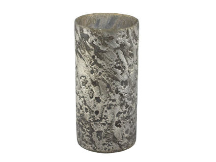 Slika Staklo vaza cilindar h21 d10cm smeđa s preljevom