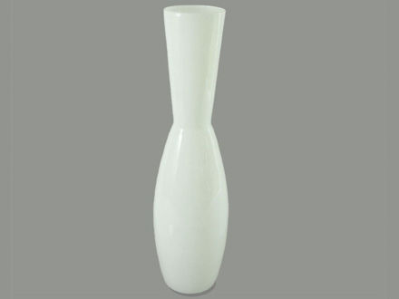 Slika Staklo vaza h28cm d21cm o16cm bijela