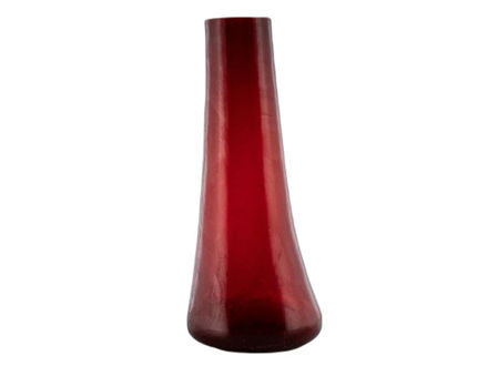 Slika Staklo vaza nepravilna h30d13cm o5cm crvena