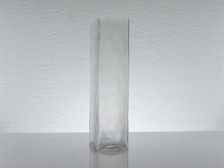 Slika Staklo vaza cilindar h22,5,d10cm valoviti uzorak
